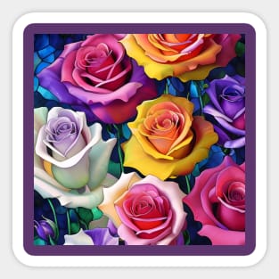 Colorful Roses Sticker